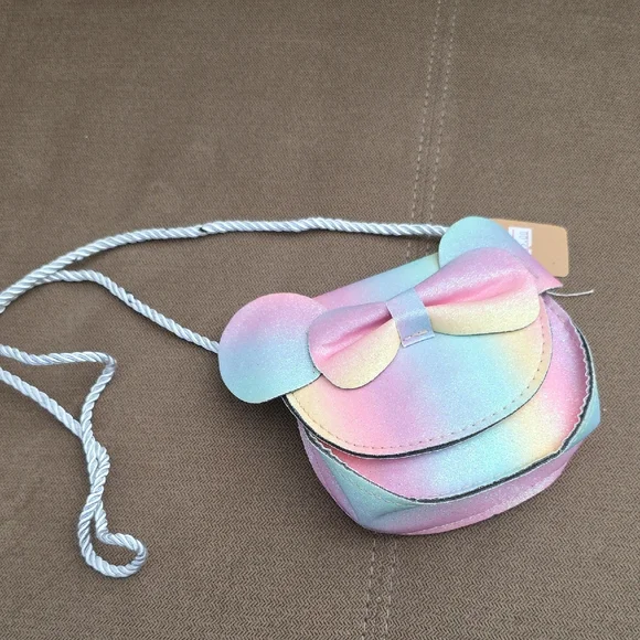 Pastel Rainbow Kids Shoulder Bag 5x5 Inches Disney Bag