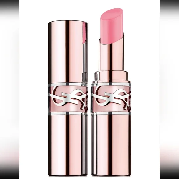 YSL Candy Glow Sheer Shine Color & Care Lip Balm: Pink Sunrise (1B), .04oz, NIB