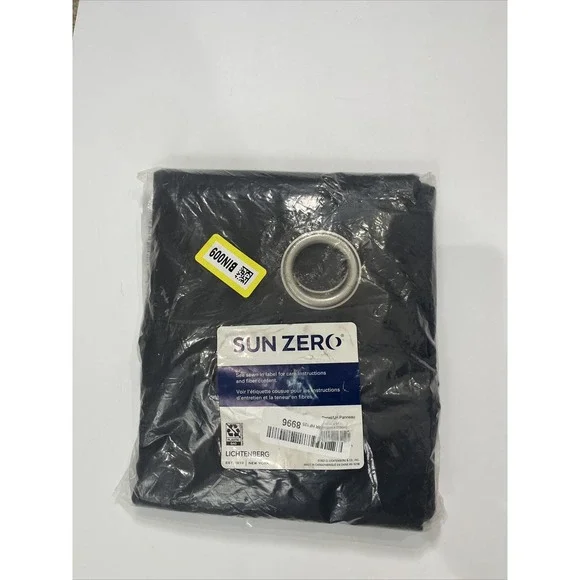 Sun Zero Room Darkening Curtain- One Panel-40x84‎ Color Black