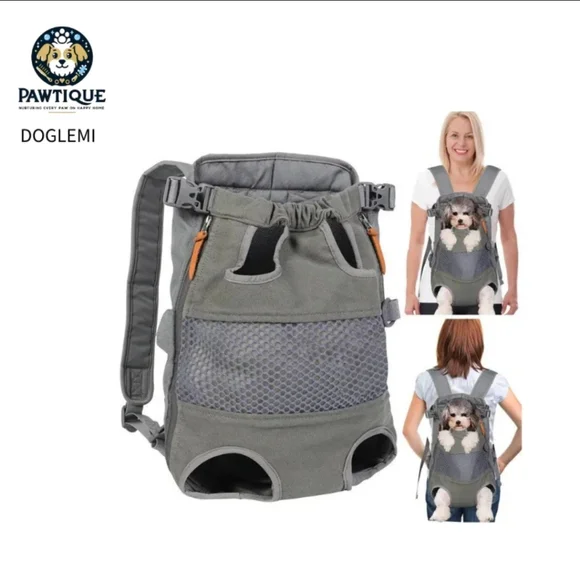 DOGLEMI Dog Pet Knapsack Travel Hiking Hands-Free Carrier Backpack