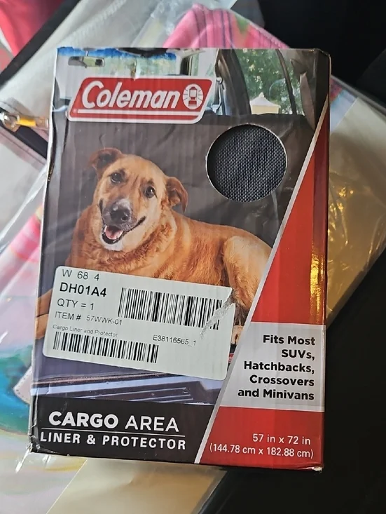 Coleman Cargo Area Pet Dog Liner & Protector - Black and Red