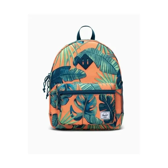 Herschel Heritage Youth Backpack Tangerine Palm Leaves Tropical Quality NEW Tags