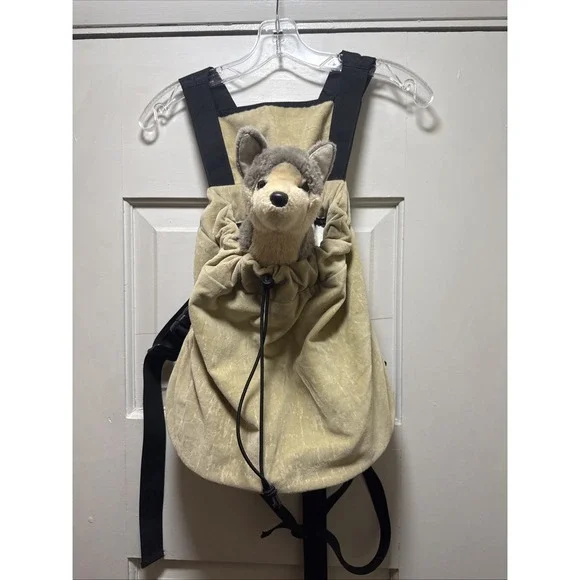 Pet Pocket Beige Small Dog Or Cat Carrier Backpack By Global Pet