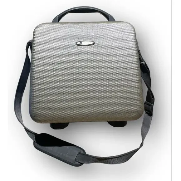 Delsey Hard Case Carry On Luggage‎ Shoulder Strap Combination Lock 13”x13”x8”