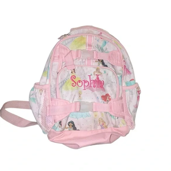 Pottery barn  kids disney princess SOPHIA embroidered backpack bookbag
