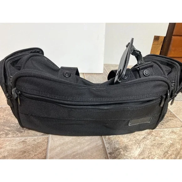 Briggs & Riley Black Ballistic Nylon Travel Duffel Bag Multi-Pocket Utility