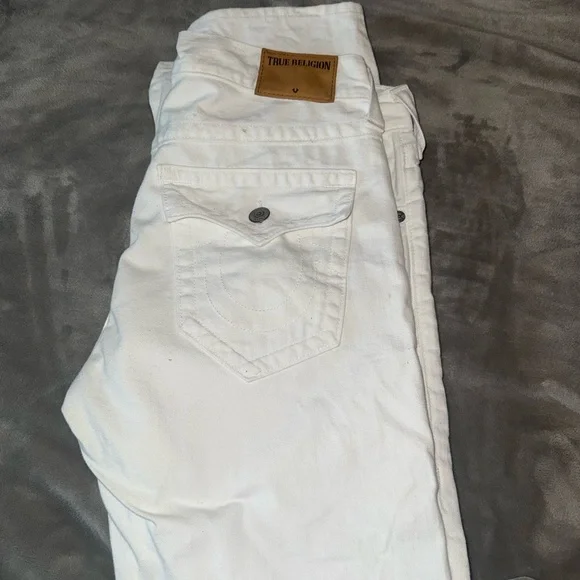 True Religion Men’s White Jeans - Classic Straight Fit