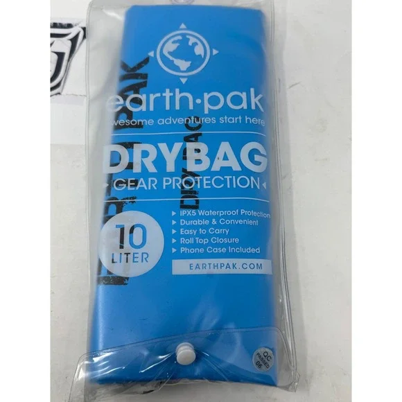 Earth Pak Waterproof Dry Bag 10‎ Liter With Phone Case - Gear Protection New