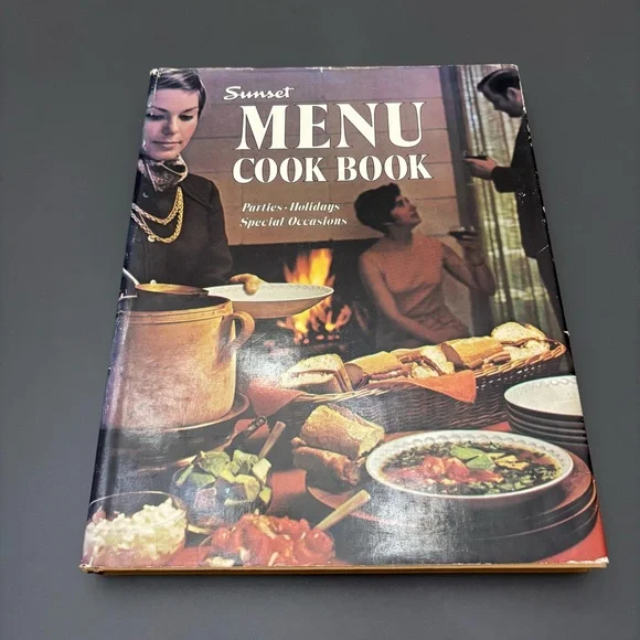 Vintage Cook Book Sunset Menu 1969 Hard Cover Parties Holidays Special Occasions