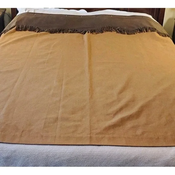 HiEnd Accents Curtain Western-core Shower Curtain Woven‎ Beige Brown Fringe