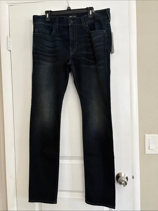 True Religion Men's Slim Jeans in Dark Indigo Black