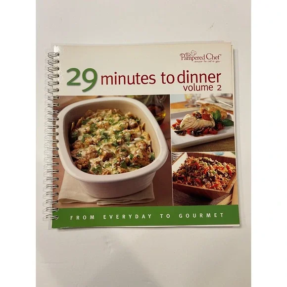 Pampered Chef 29 Minutes to Dinner Volume 2 Spiral bound Recipe Book
