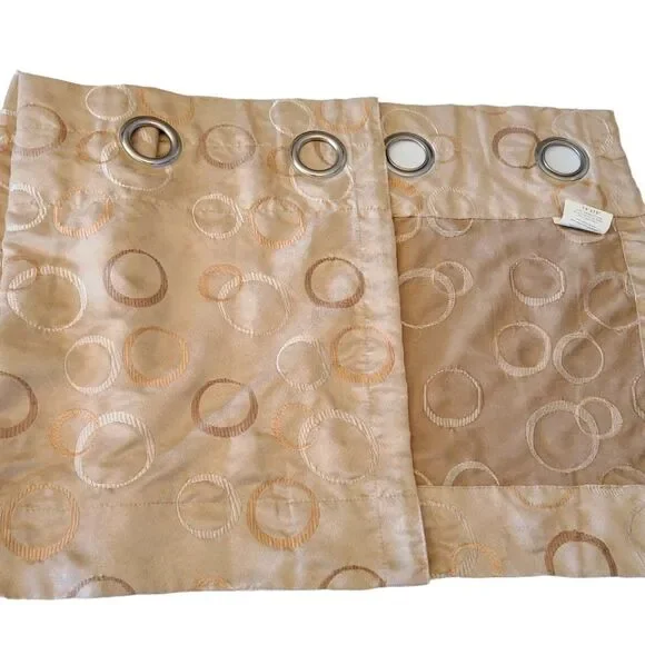 Veratex Cafe Curtains Embroidered Suede Grommets‎ Sz 54