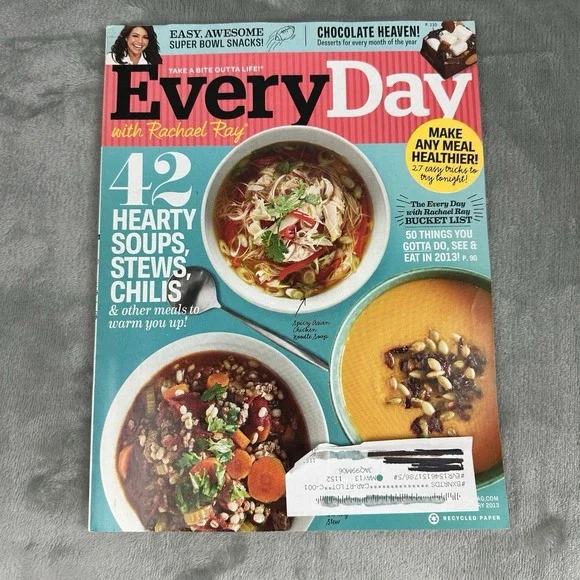 EveryDay With Rachel Ray Magazine January / February 2013 Winter