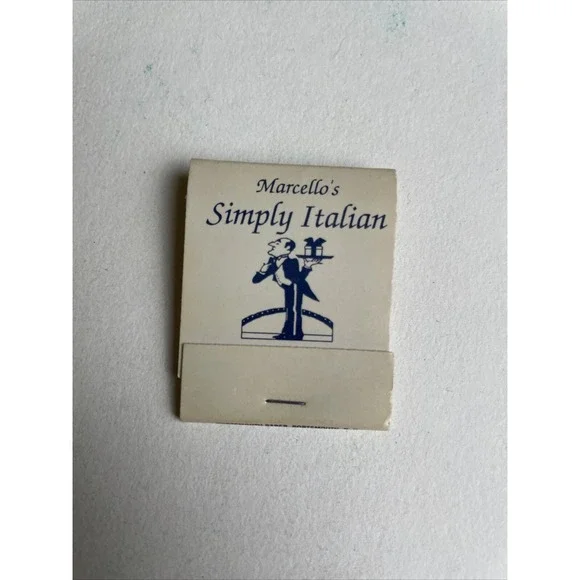 Vintage Matchbook Marcellos's Simply Italian Restaurant North‎ Kittery Maine