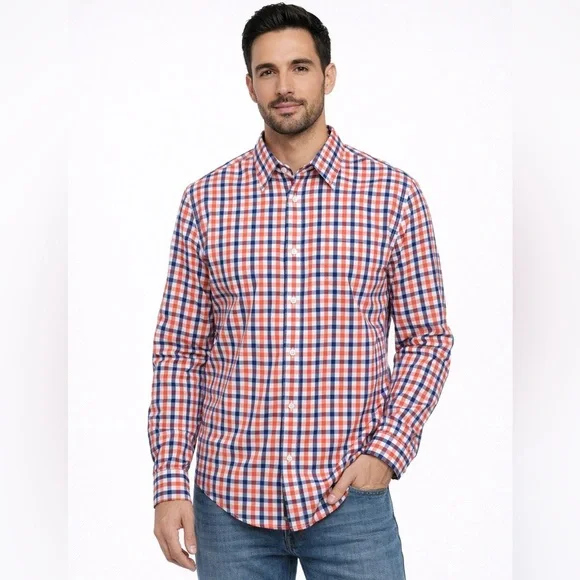 J. Crew Men's Slim Fit Flex Washed Plaid Button-Down Shirt Size XL NEW