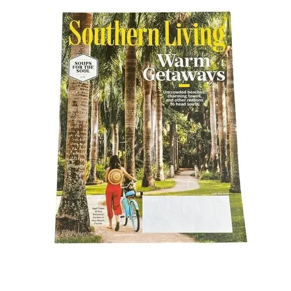 Southern Living Magazine Jan/Feb 2020 Warm Getaways & Soups for‎ the Soul