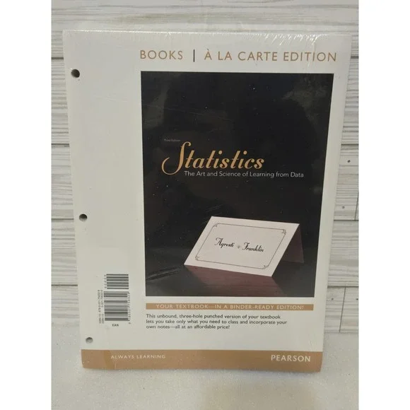 Pearson Statistics : The Art and Science of Learning Books a la Carte Edition