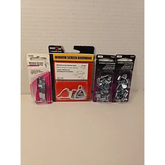Window Screen Tension Spring‎ Hardware & Screen Fastener Lot