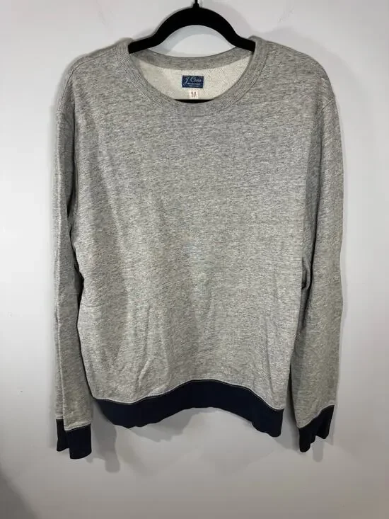 J.Crew Men’s Vintage Fleece Crewneck Sweatshirt Gray & Black Size M