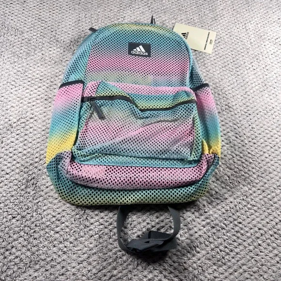 Adidas Hermosa II Mesh Backpack Gradient Flash Aqua Onyx Grey Kids Youth‎ NWT