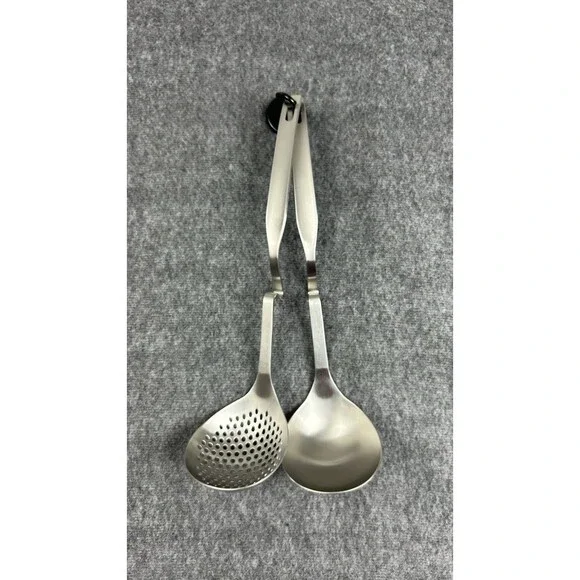 Stainless Steel Soup Ladle & Skimmer Set SUS304 Hot Pot Serving Spoon 12”