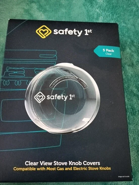Safety 1st Clear View Stove Knob Covers - Clear (5 Pack) NIB