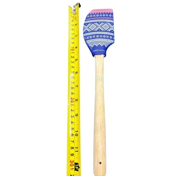 Marius by Cocca Silicone Spatula Wooden Handle Fair Isle Nordic Pattern‎ Norway
