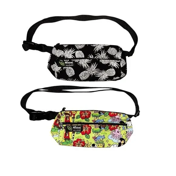 Lot‎ Of 2 Maui Island Kid Waist Bag Child Fanny Pack Vacation Tropical Hawaii