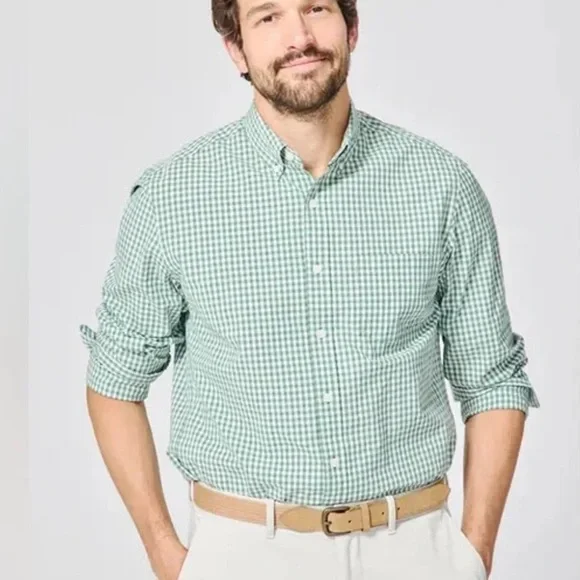 J. Crew Green Gingham Men's Shirt
