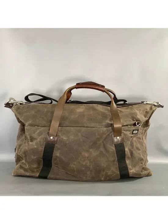 JACK SPADE Brown Black Mixed Fabrics Satchel Bags