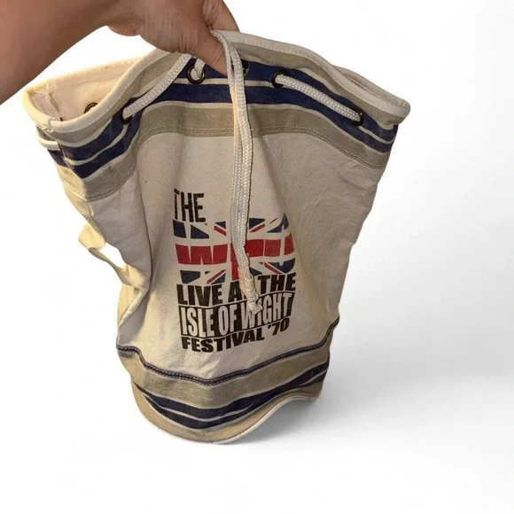 The WHO Isle of Wight festival 1970 Canvas Tote Bag with Festival Print