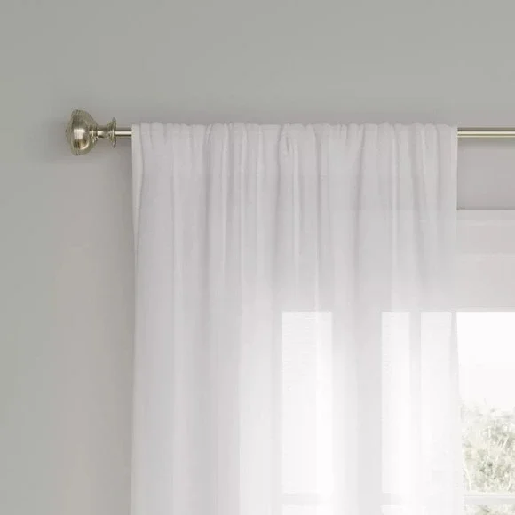⚡Threshold 1pc Light Filtering Farrah Window‎ Curtain Panel ~ White 54