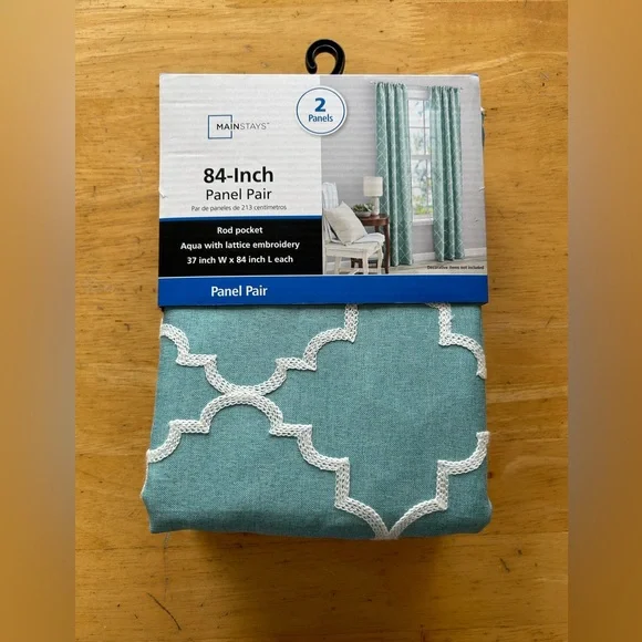 💰FINAL PRICE DROP💰NWT Brand new Mainstays 84” panel pair set of curtains