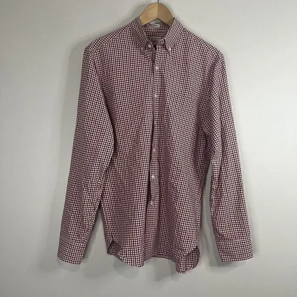 J. Crew Red And Blue Gingham Button Up Shirt