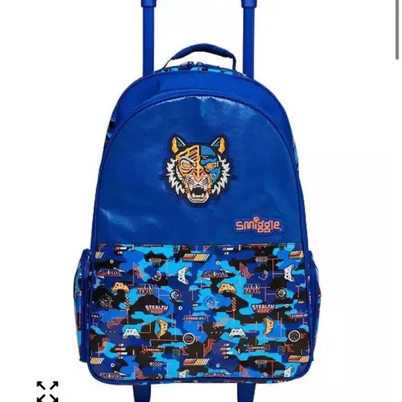 Smiggle Kids Hey There Trolley Bag Backpack, luggage travel bag [COPY] [COPY]