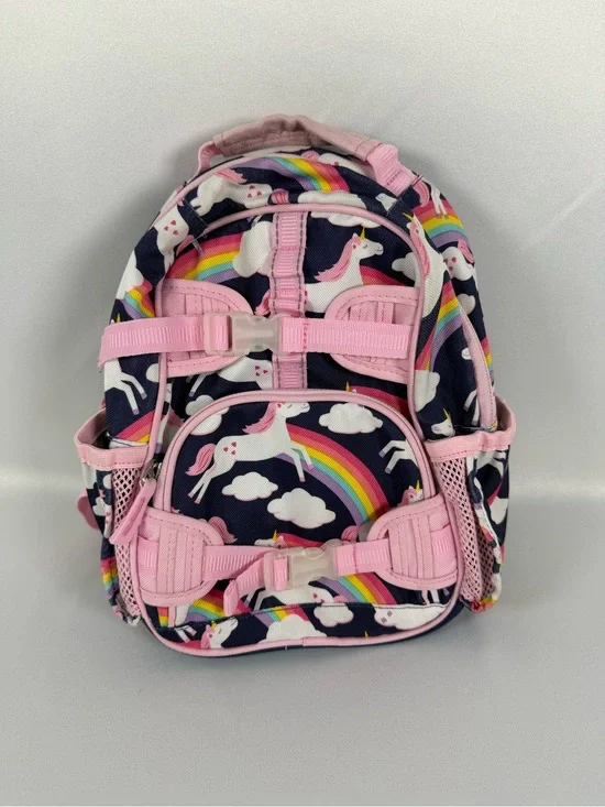 Pottery Barn Kids Unicorn Rainbow Backpack | Pre‑K/K | Pink Navy