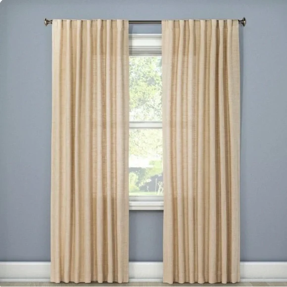 ▪️Light Filtering Textured Weave Window Panels x 4