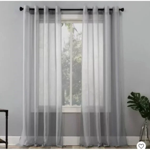 No 918 Lichtenberg Emily Sheer Voile Grommet Top Curtain Panel 59 x 63