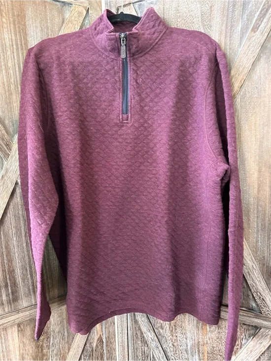 J. Crew Men's Zip-Neck Sweater in Deep Wine