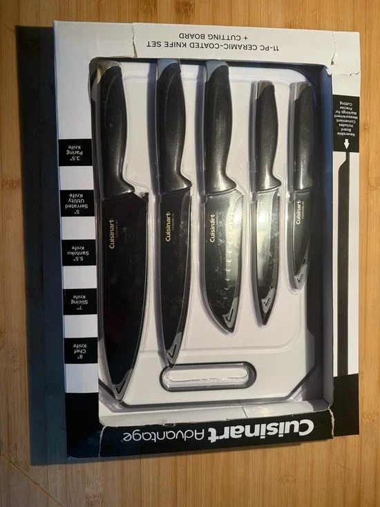 Cuisinart‎ Advantage 11-Pc Ceramic-Coated Knife Set with Cutting Board