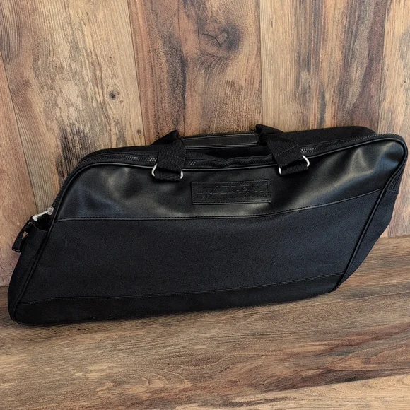 Harley Davidson Leather & Canvas Saddlebag Liner Double Zipper Tote Duffle x2