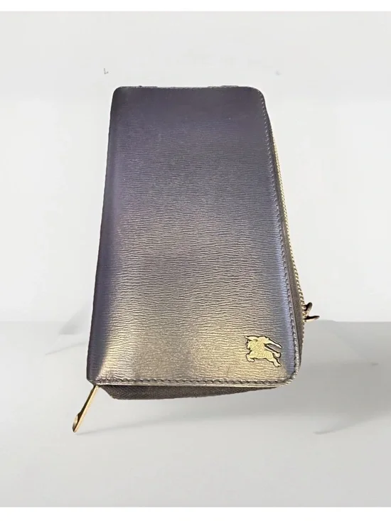 BURBERRY Blue LONG Travel Organizer WALLET in SAFFIANO LEATHER