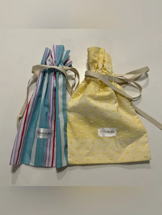 Dondolo Cotton Drawstring Gift Bags Set of 2