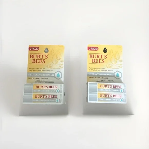 Set 2 Packs, Burt's Bees 100% Natural Moisturizing Lip Balm, Ultra Conditioning