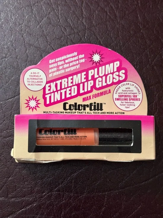 Superfill Colorfill Extreme Plump Tinted Lip Gloss Miami Peach 8ml .27oz NIB