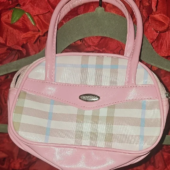 Girls Pink Plaid Mini Purse