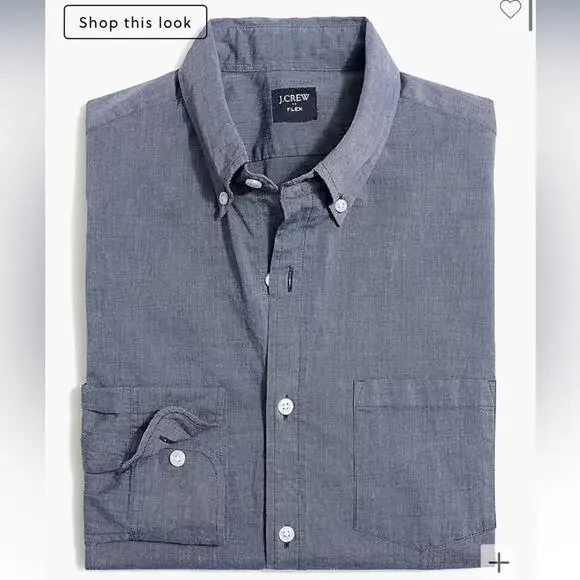 J.Crew Solid casual shirt in Montclair Navy