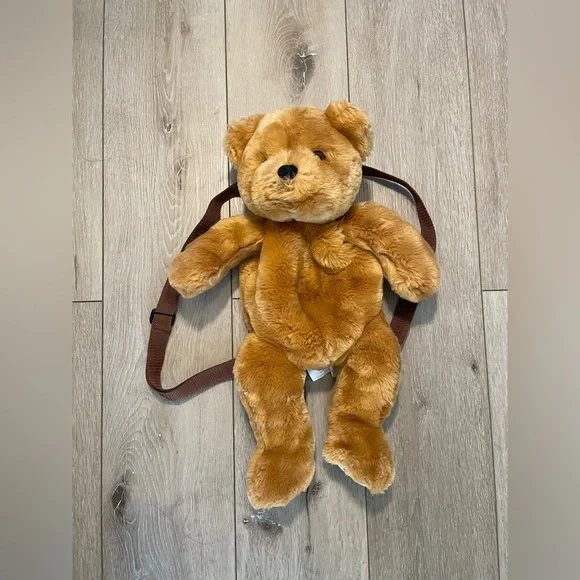 Brown Plush Teddy Bear Backpack‎ Creature Comforts Adjustable Straps