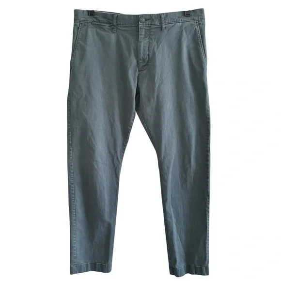 J. Crew 484 Slim Fit Chino Tech Pants Men's 33x30 Green Casual Preppy